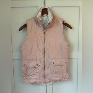 Thread & Supply Reversible Pink Quilted/Sherpa Vest Never Worn XS